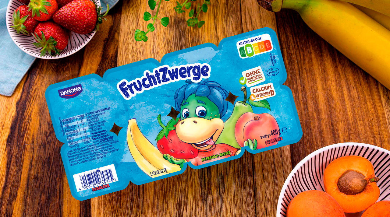 FruchtZwerge: 8er Pack Erdbeere-Banane-Pfirsich-Birne