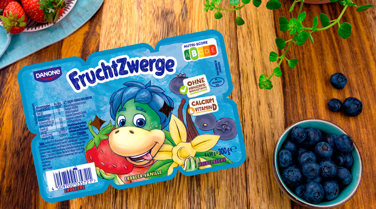 FruchtZwerge - 6er Pack Erdbeere, Erdbeer-Vanille, Heidelbeere